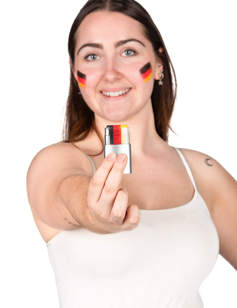 Gros plan sur le stick ouvert du stick de maquillage Allemagne