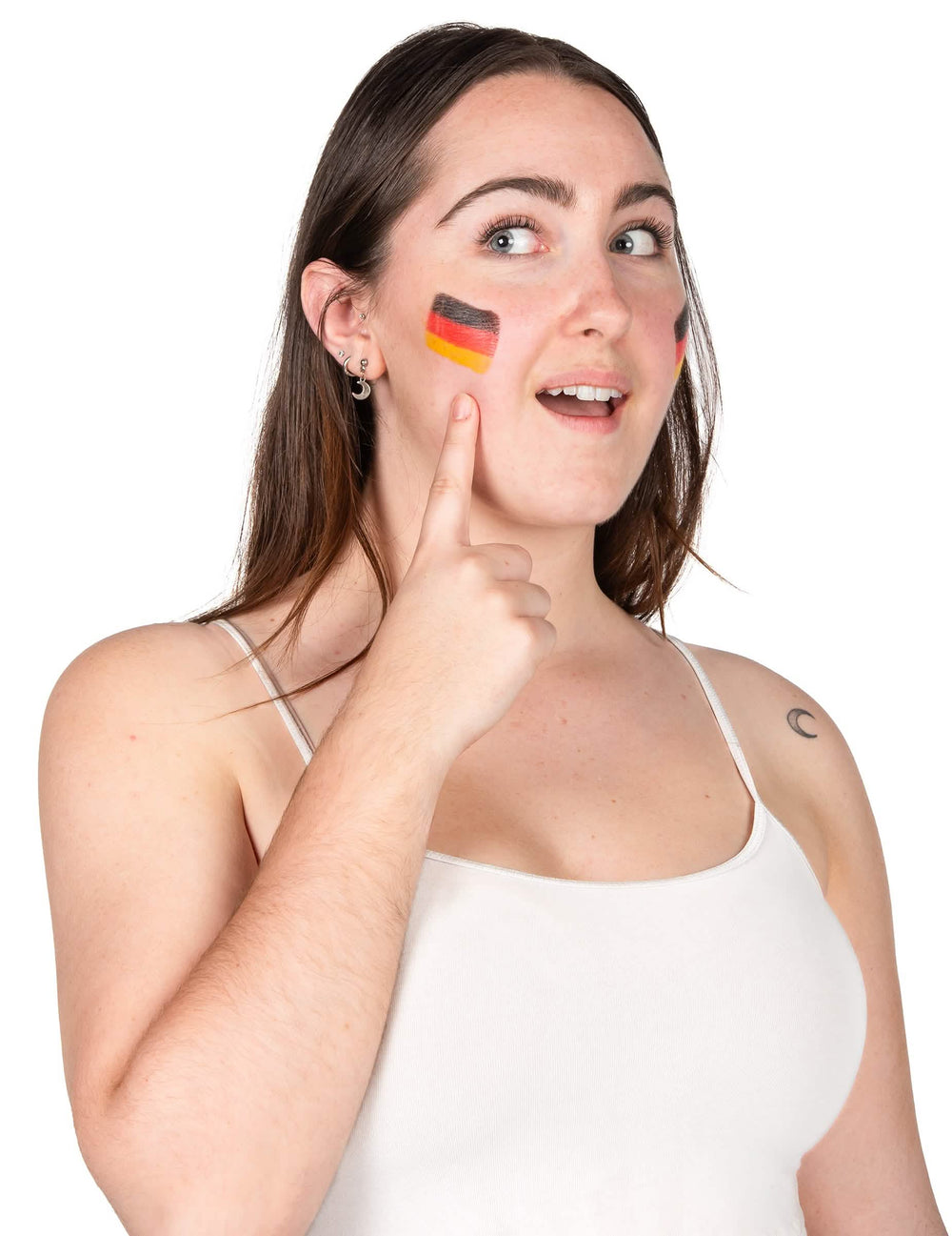 Maquillage porté sur les joues du stick de maquillage Allemagne
