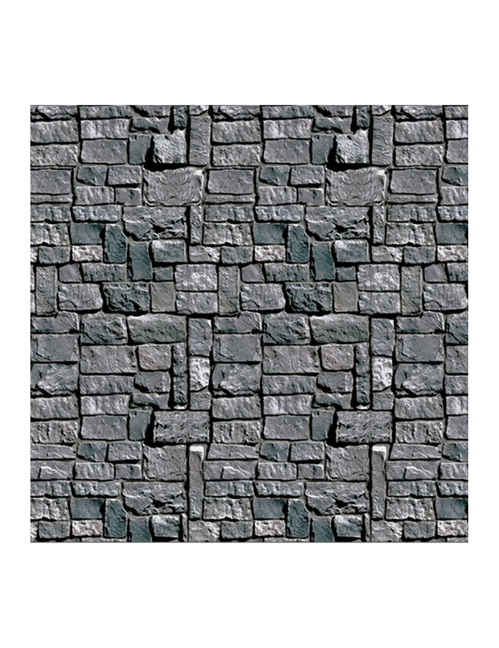 Décoration mur de pierre pour Halloween gris