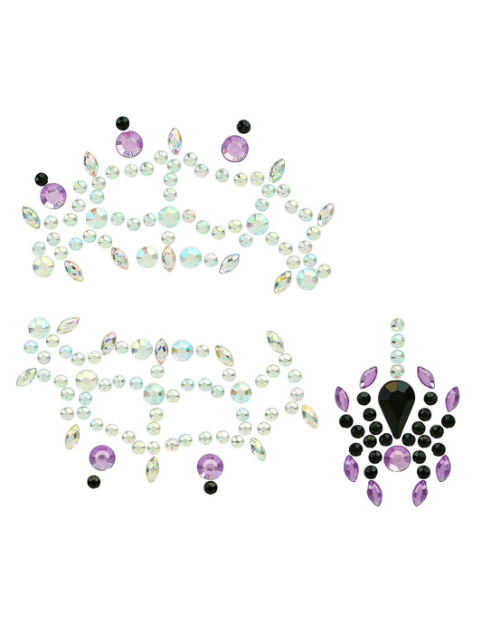 Adhesivos de strass con forma de araña para adultos