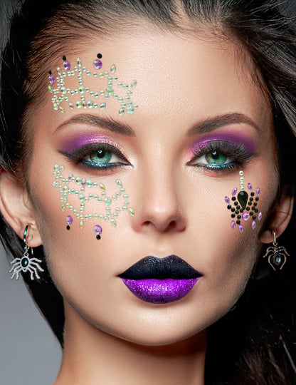Adhesivos de strass con forma de araña para adultos