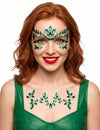 Pegatinas adhesivas verdes de rostro y cuerpo