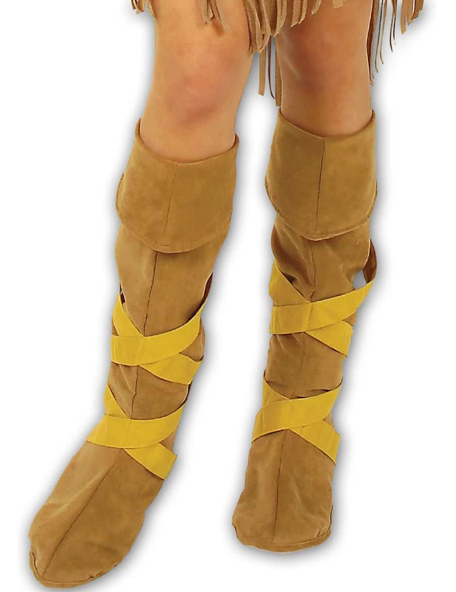 Surbottes indiennes pour adulte marron et jaune avec lanières croisées