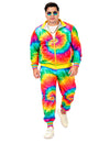 Survêtement Tie and Dye fluo pour adulte multicolore grande taille