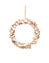 Suspension couronne de coquillages pour décoration marine blancs