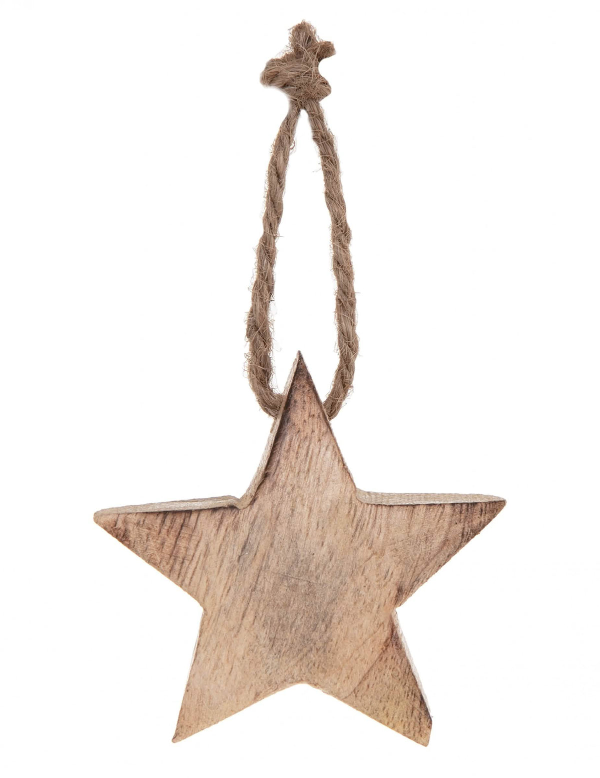 Colgante para árbol estrella de madera aspecto natural