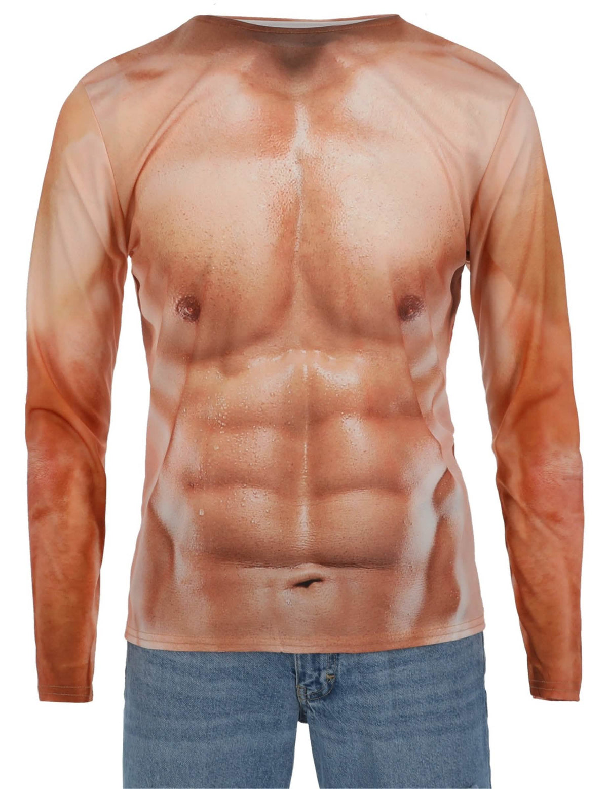 Vista frontal de la camiseta de músculos para adulto