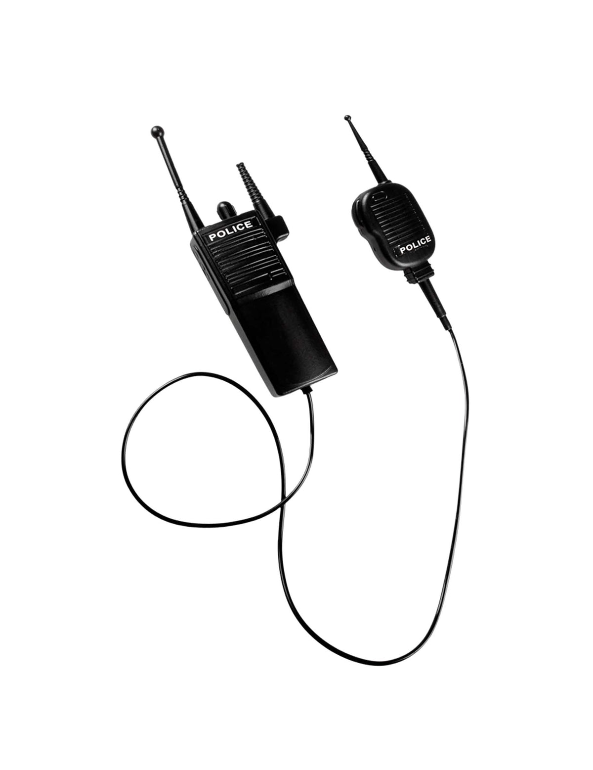 Detalle del micro con cable del walkie-talkie de policía para niño