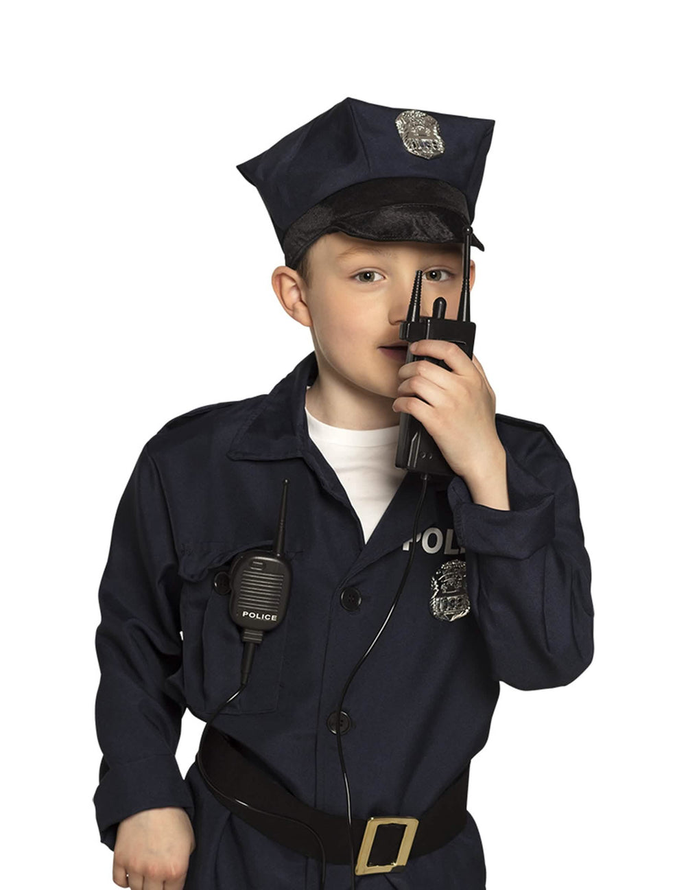 walkie-talkie de policía para niño negro