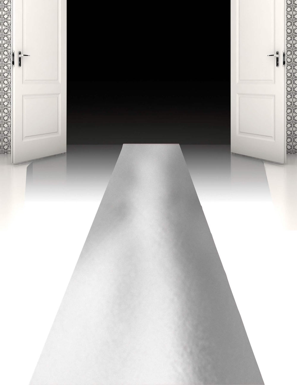 Tapis argent pour fête argenté