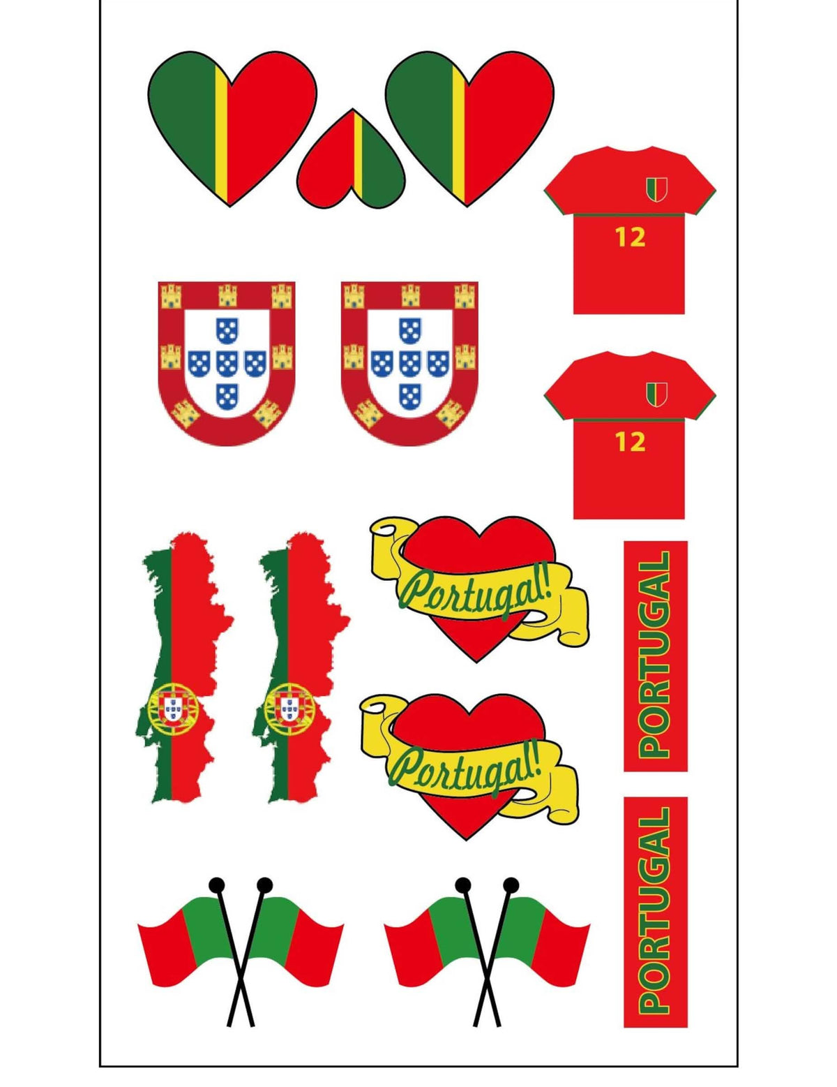 Tatuajes temporales de Portugal 