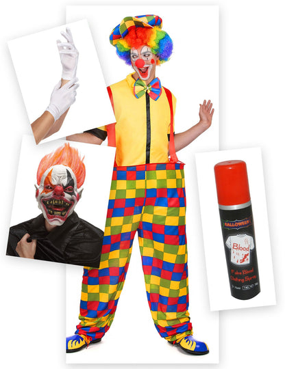 Kit disfraz payaso terrorífico Halloween