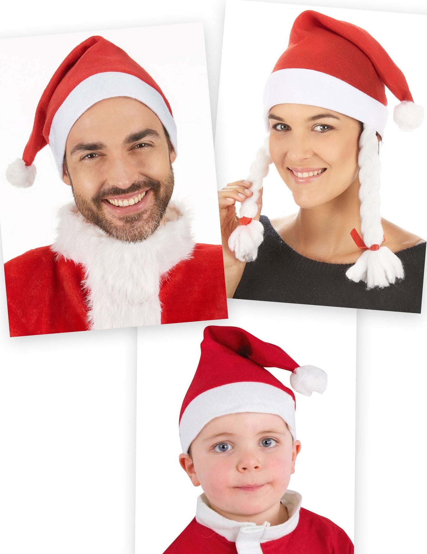 Kit familia gorros Papá Noel