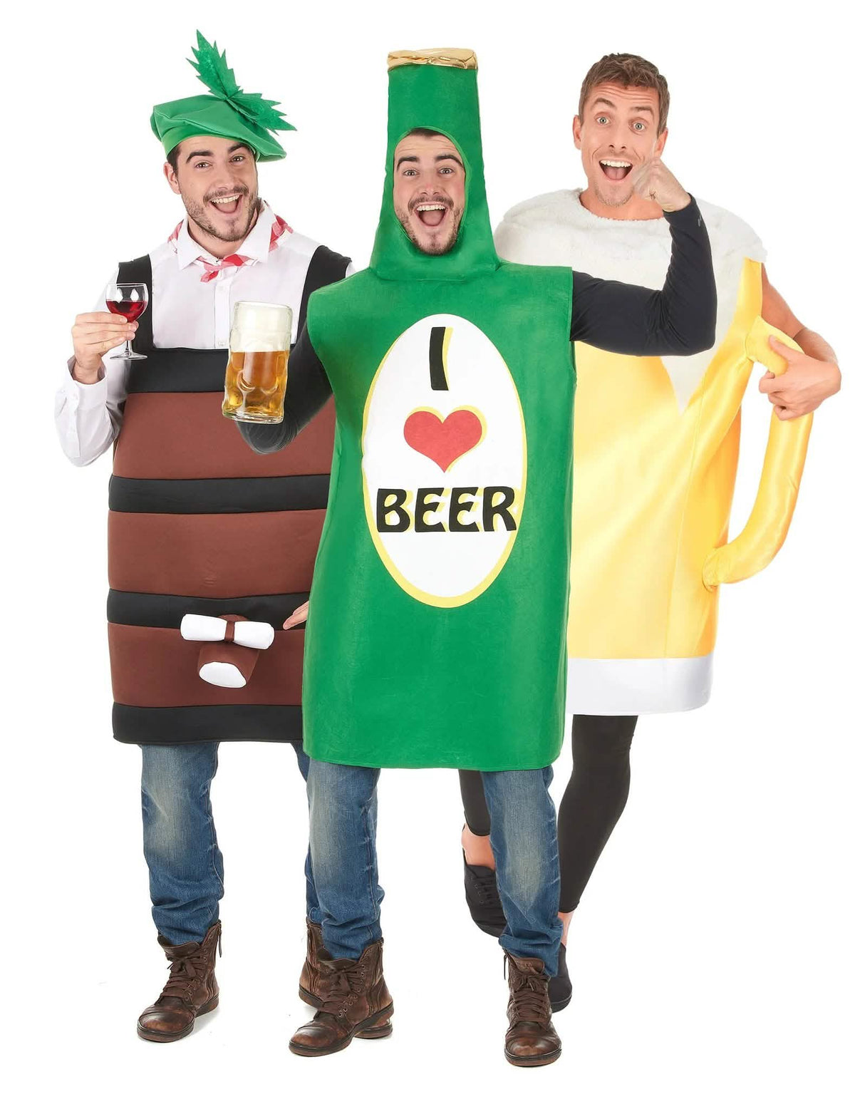 Disfraz de grupo de cerveza y vino para adulto