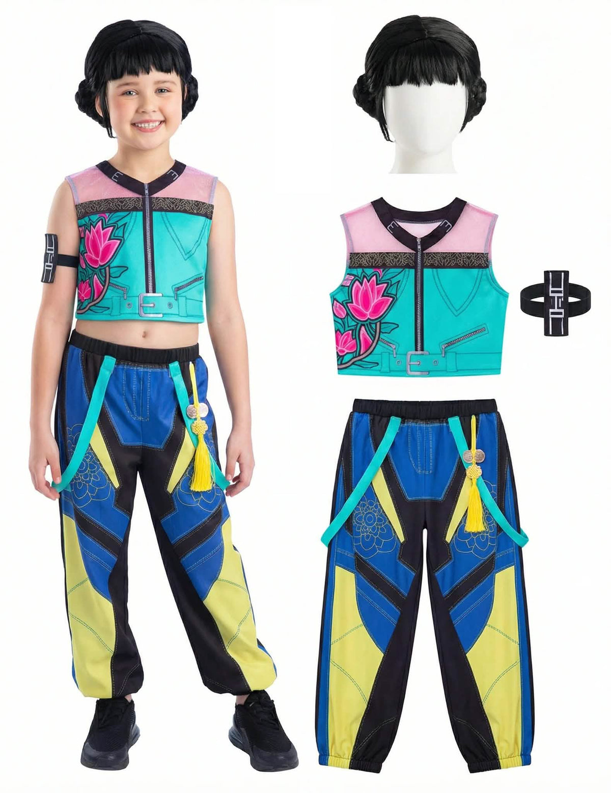 Kit de disfraz y peluca Zoey Kpop Demon Hunter™ para niña