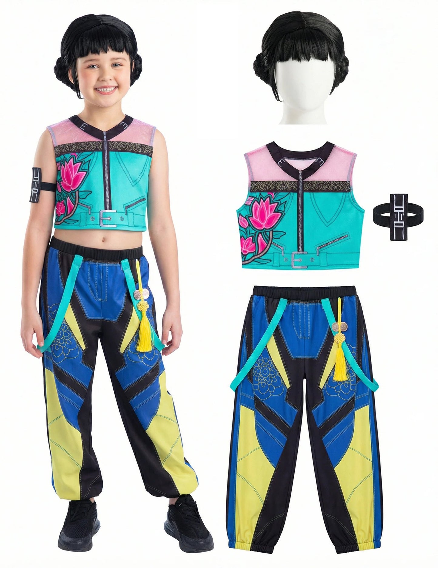 Kit de disfraz y peluca Zoey Kpop Demon Hunter™ para niña