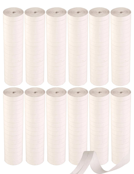 12 rollos de serpentinas blancas