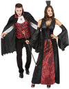 Disfraz de pareja vampiros majestuosos Halloween adultos