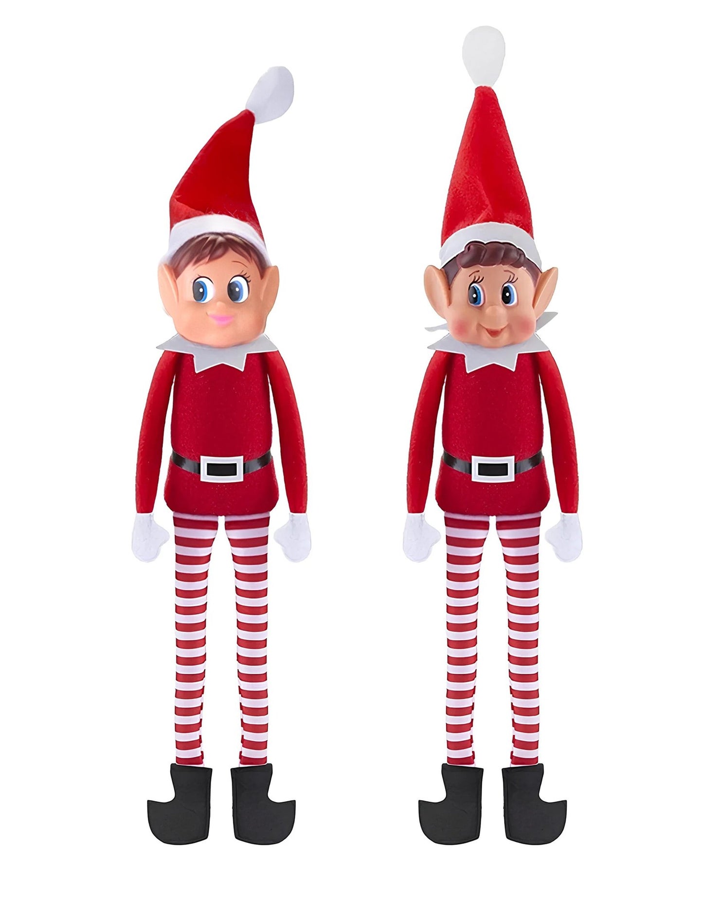 Dúo de elfos navideños Elvie y Elfie