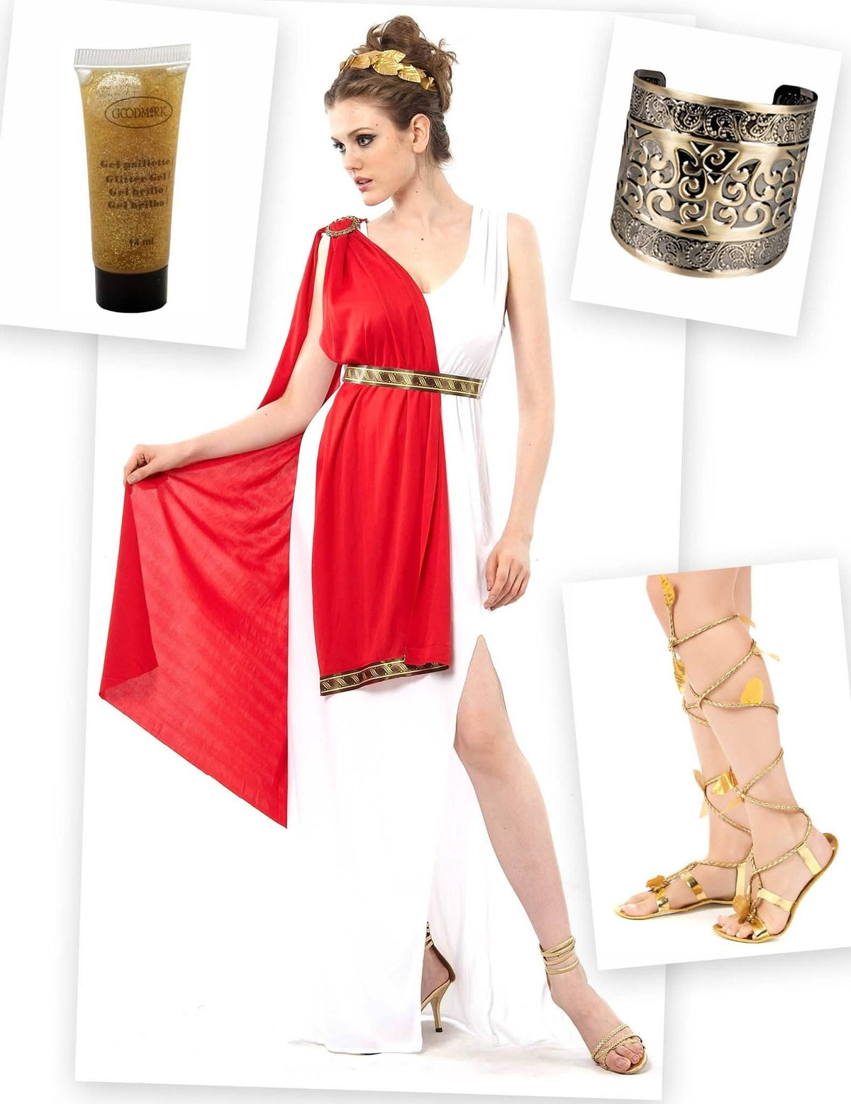 Kit disfraz romano con sandalias