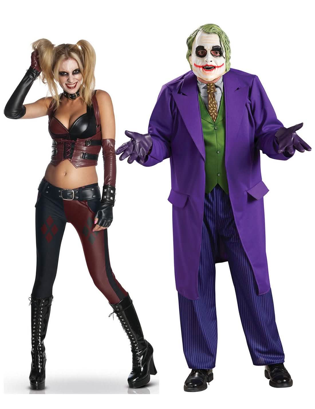 Disfraz de pareja Harley Quinn y Joker