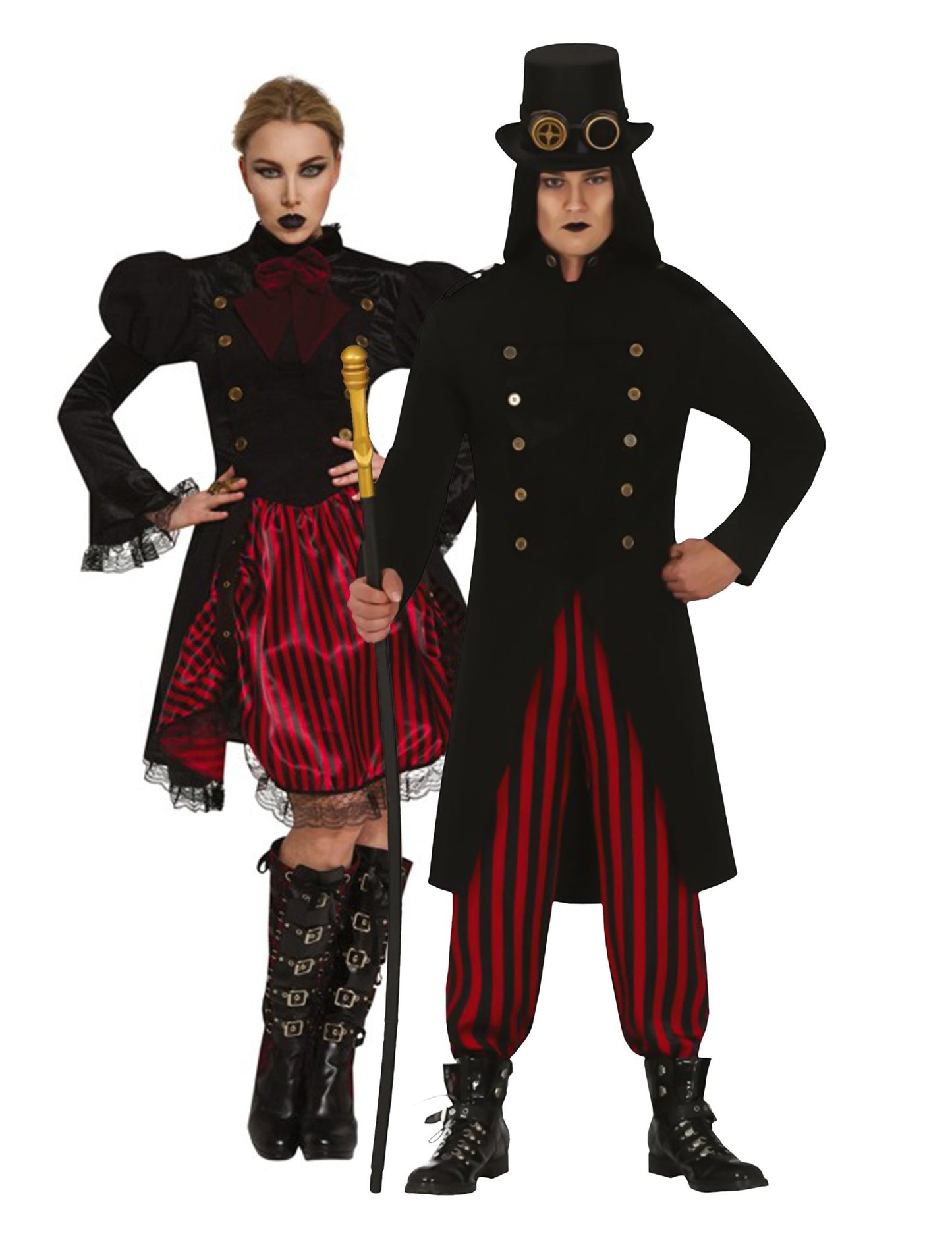 Disfraz de pareja Steampunk para adulto