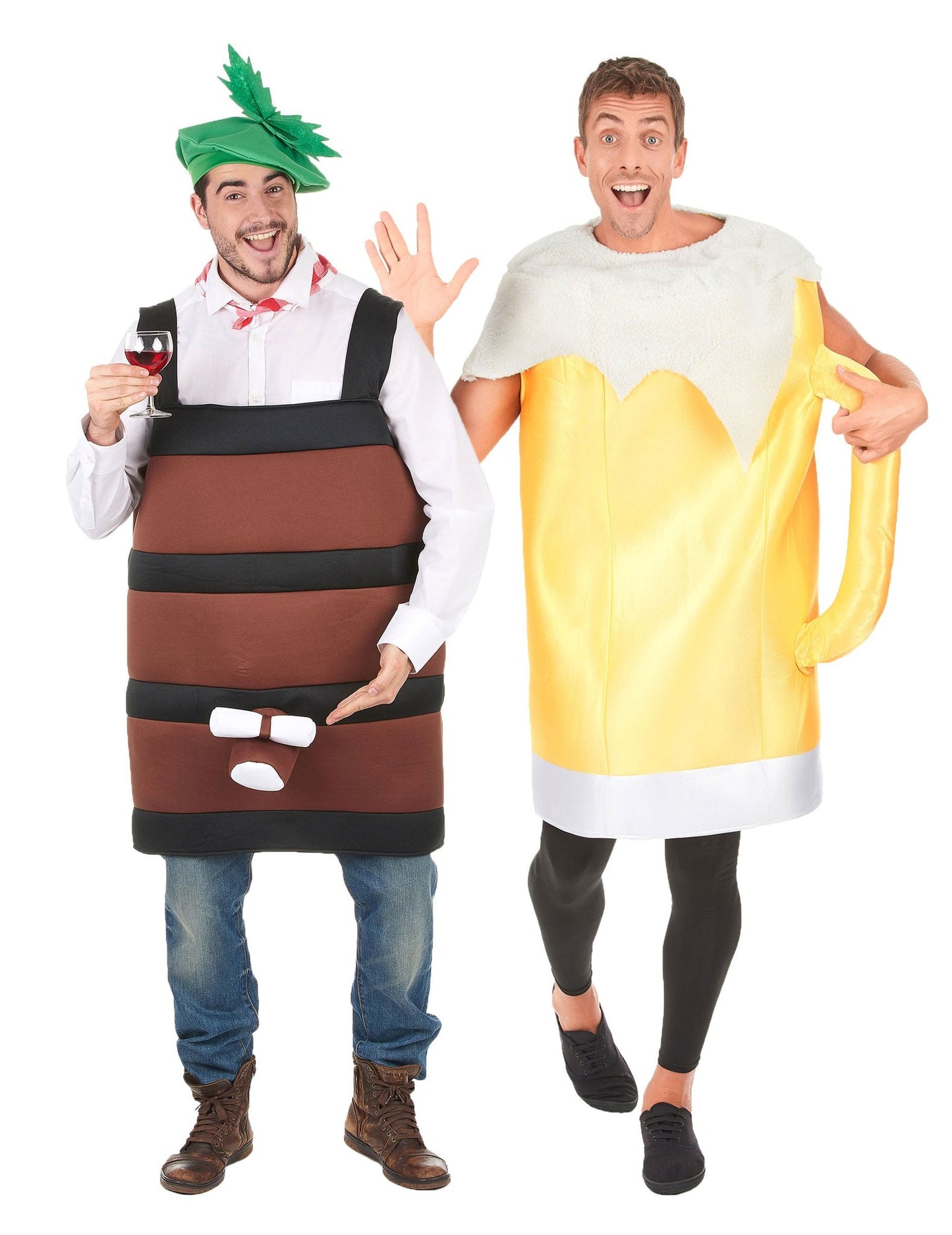 Disfraz de pareja de barril y jarra