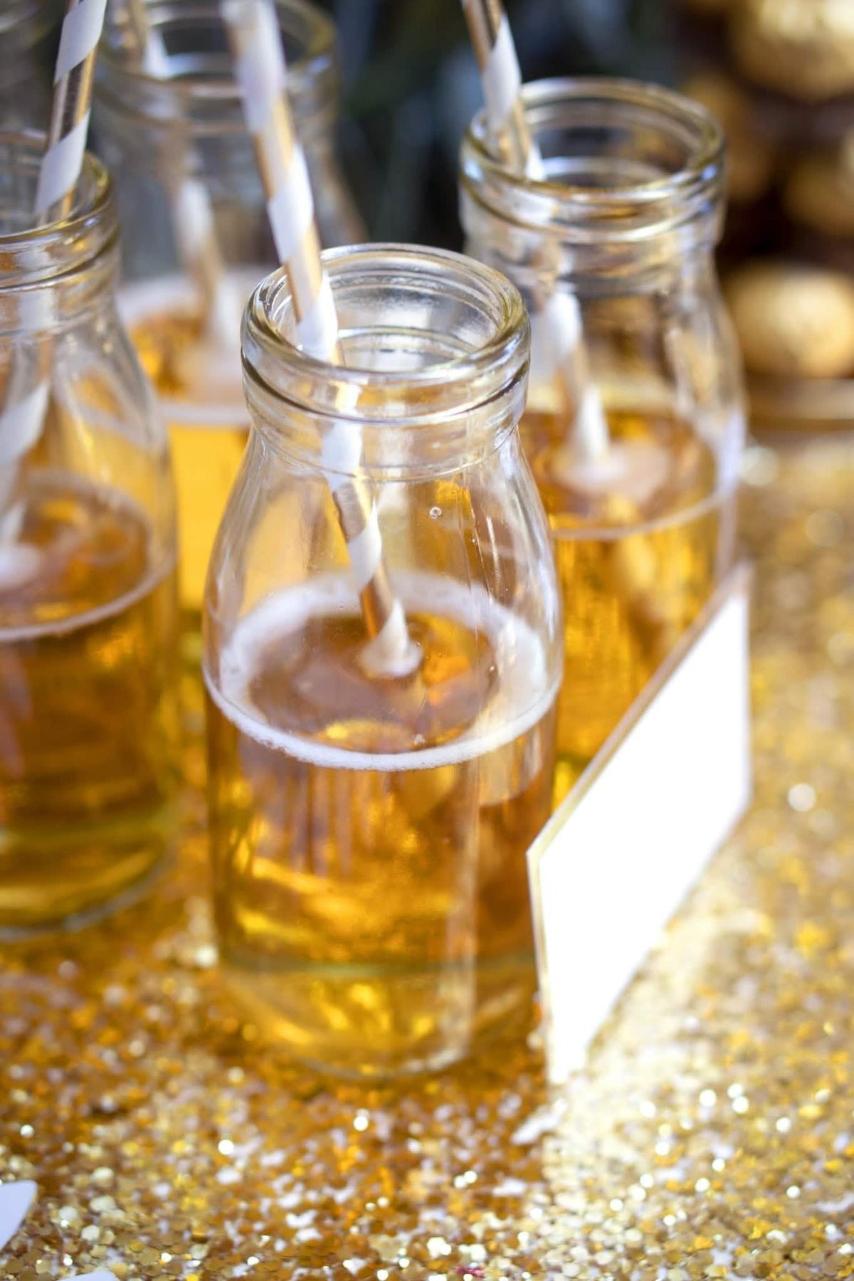 12 botellas de vidrio Candy bar