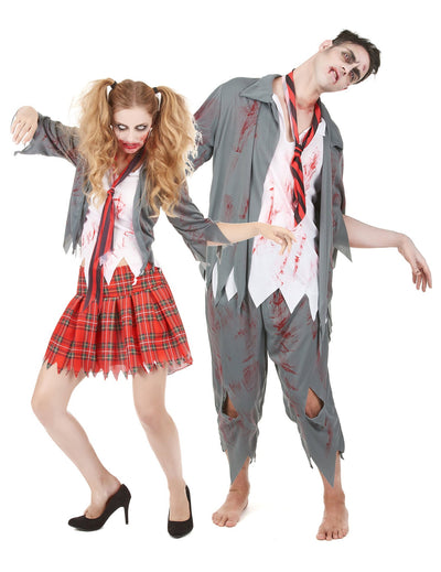 Disfraz de pareja zombie terroríficos Halloween