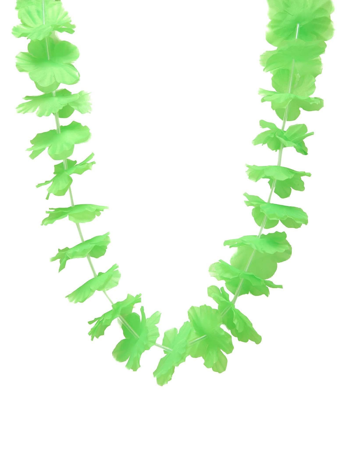 12 collares hawaianos verdes para adulto