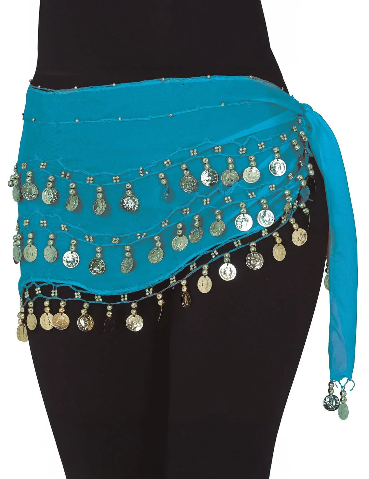 Disfraz completo de bailarina oriental negro y azul para mujer
