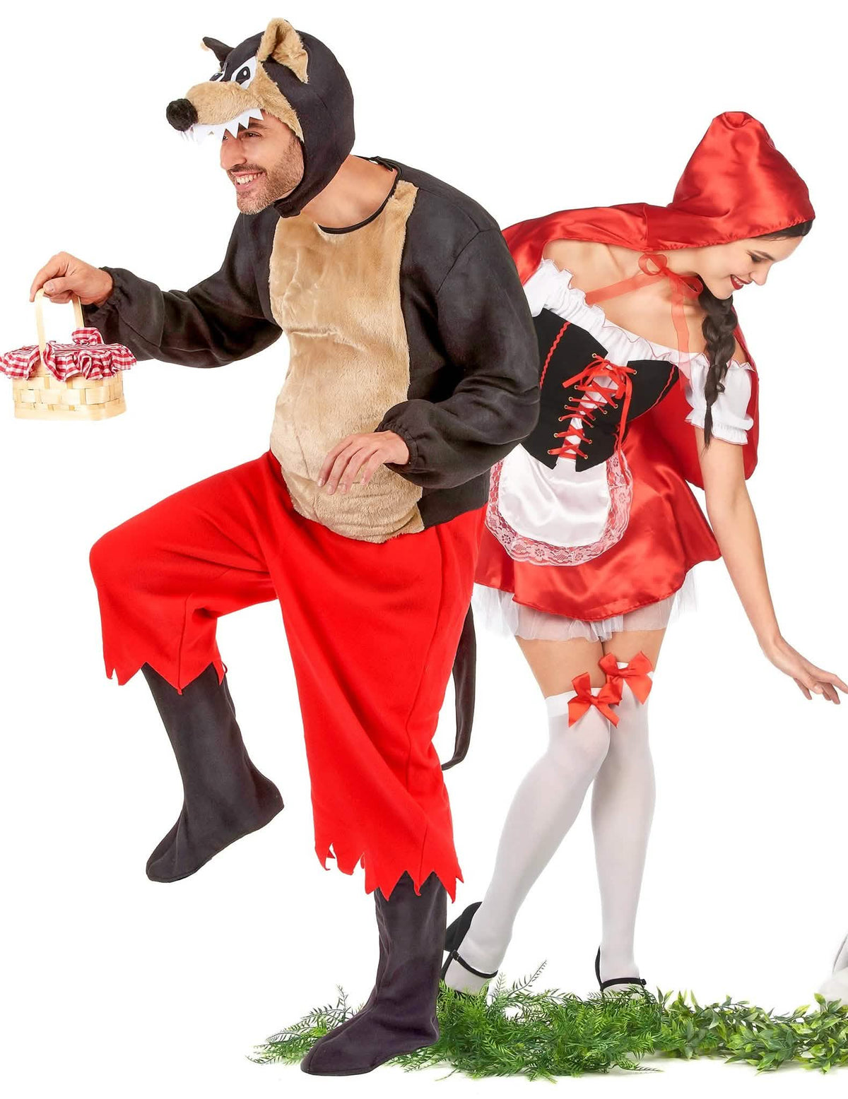 Disfraz de pareja de Caperucita Roja y Lobo Feroz
