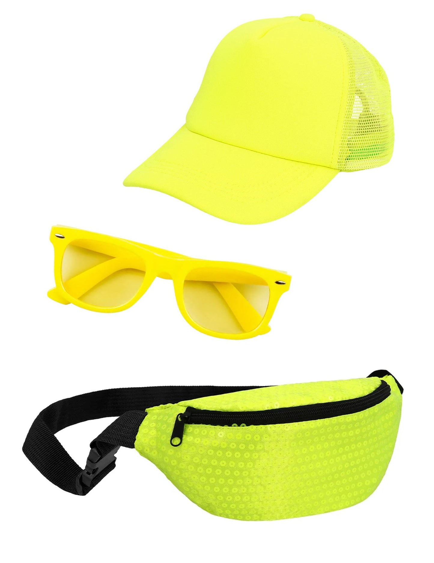 Kit de accesorios amarillo chillón