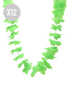 12 collares hawaianos verdes para adulto