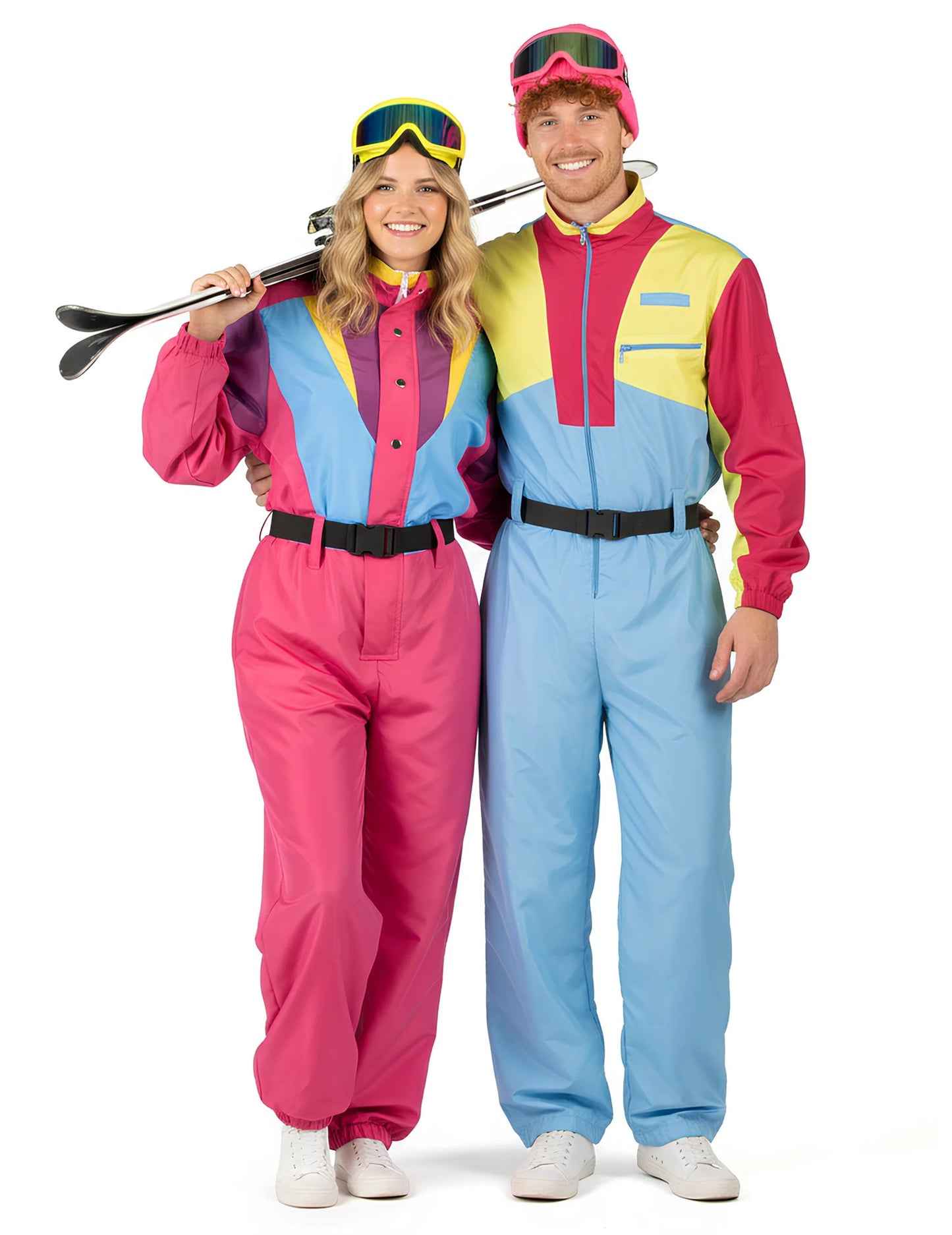 Disfraz de pareja monos de esquí vintage adulto