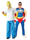 Disfraz de pareja de Homer Simpson y Beerman para adulto