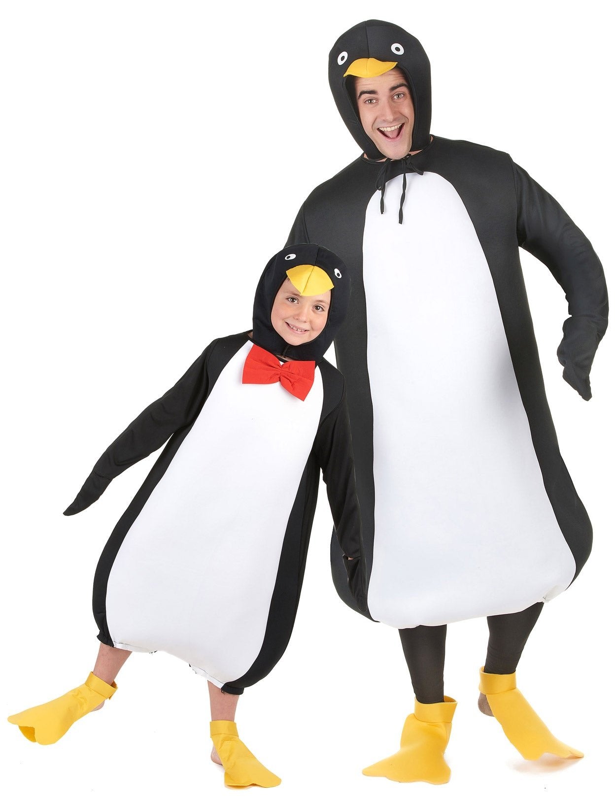 Disfraz de pareja pingüino padre e hijo