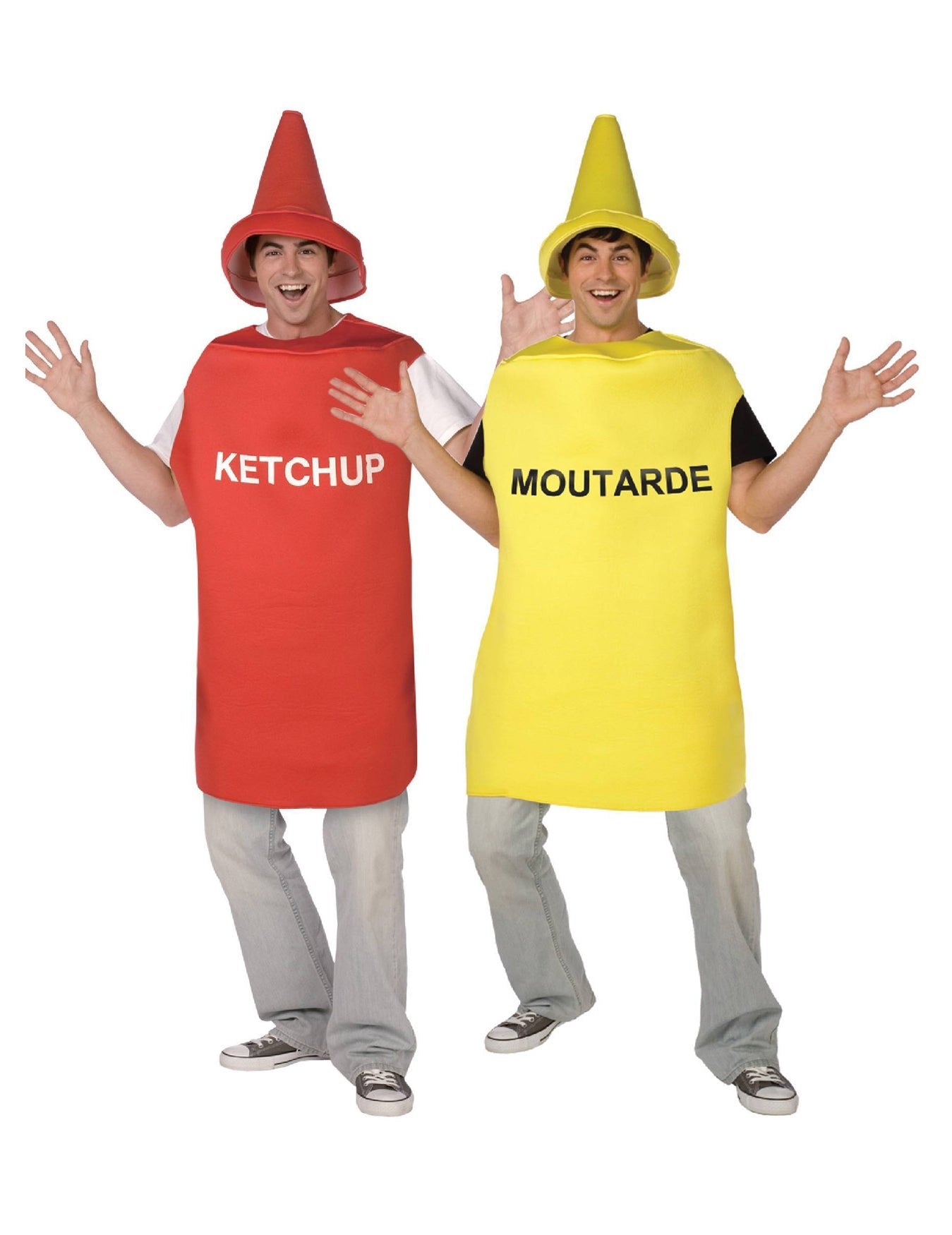 Disfraz de pareja con mostaza y ketchup