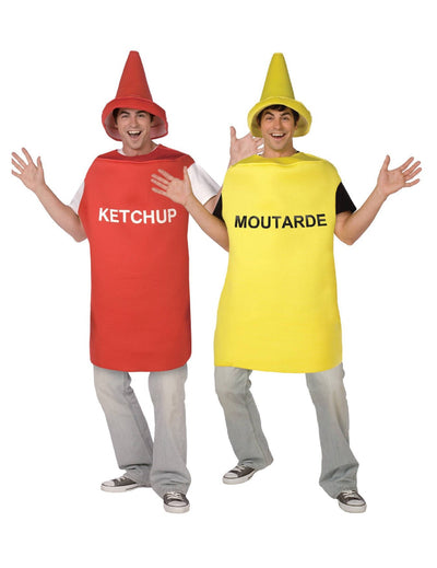 Disfraz de pareja con mostaza y ketchup