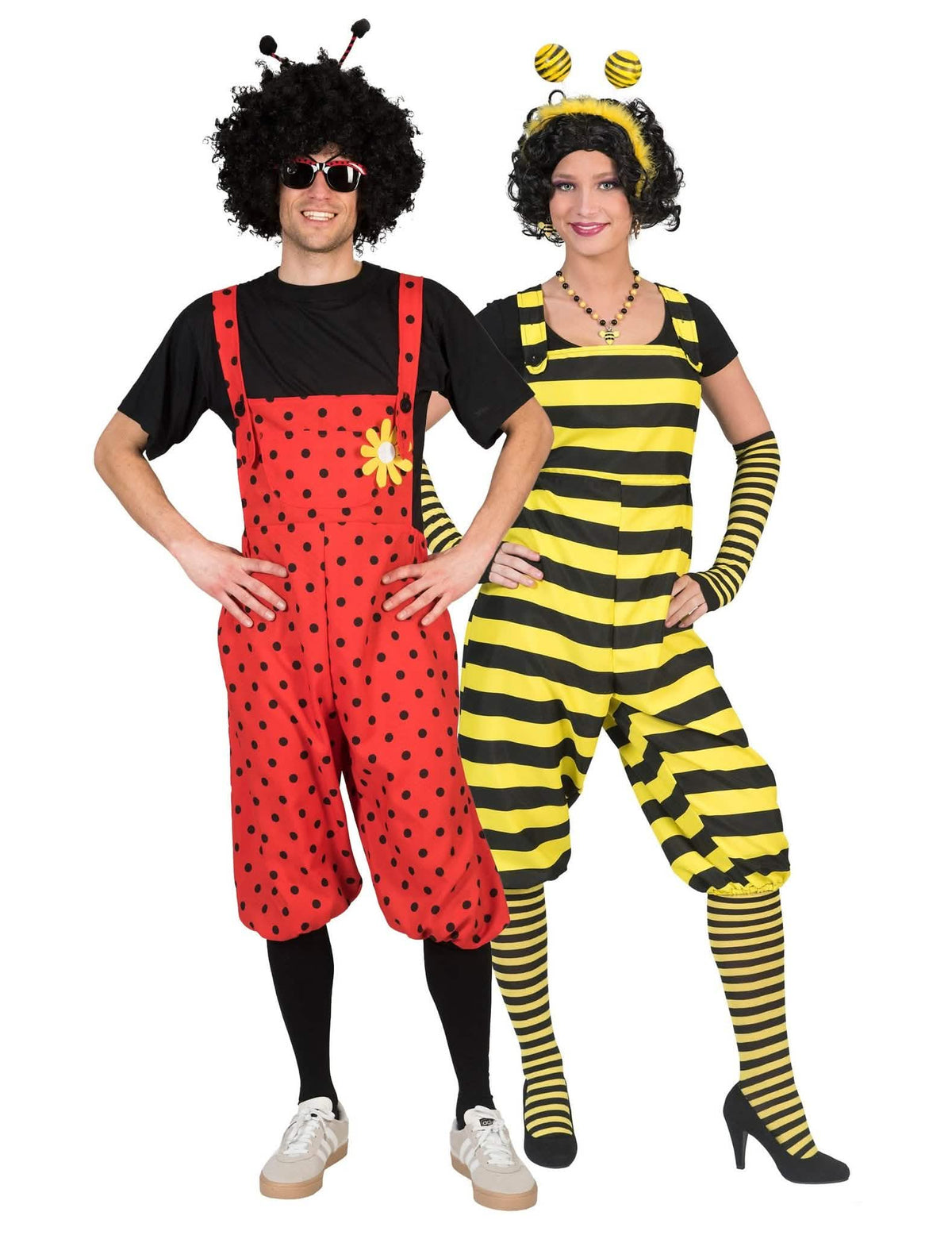 Disfraz de pareja de mariquita y abeja para adulto