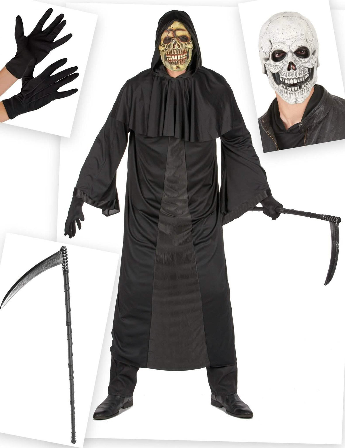 Kit disfraz y accesorios de segador hombre