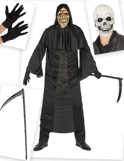 Kit disfraz y accesorios de segador hombre
