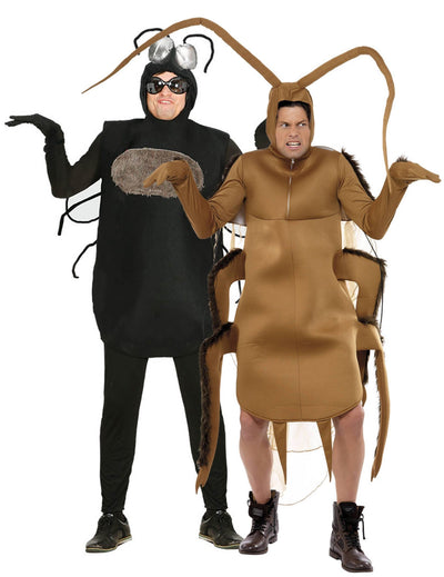 Disfraz de pareja de mosca y cucaracha para adulto