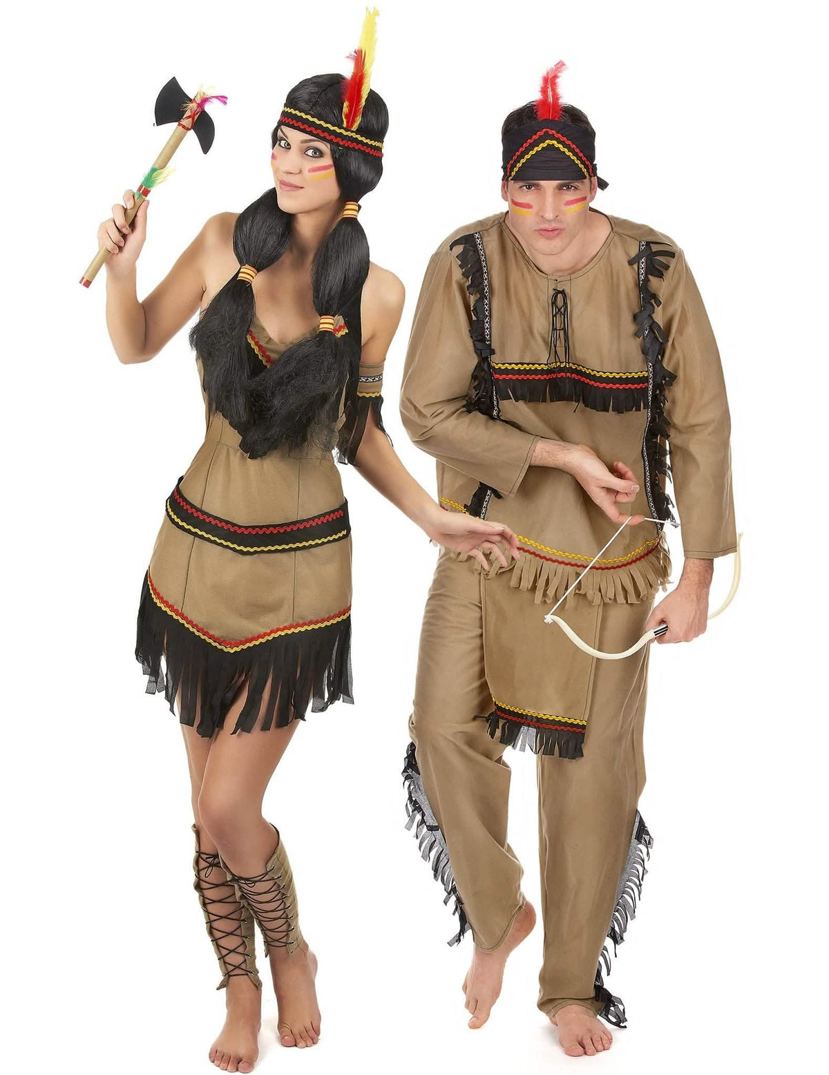 Disfraz de pareja de indios