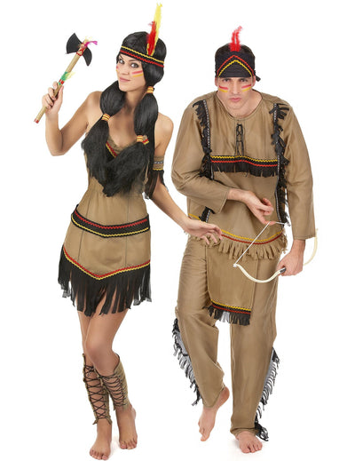 Disfraz de pareja de indios
