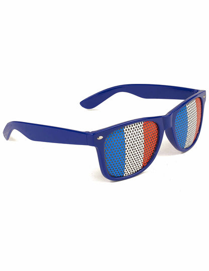 Set de aficionado de Francia: Gafas, collar hawaiano y mano gigante