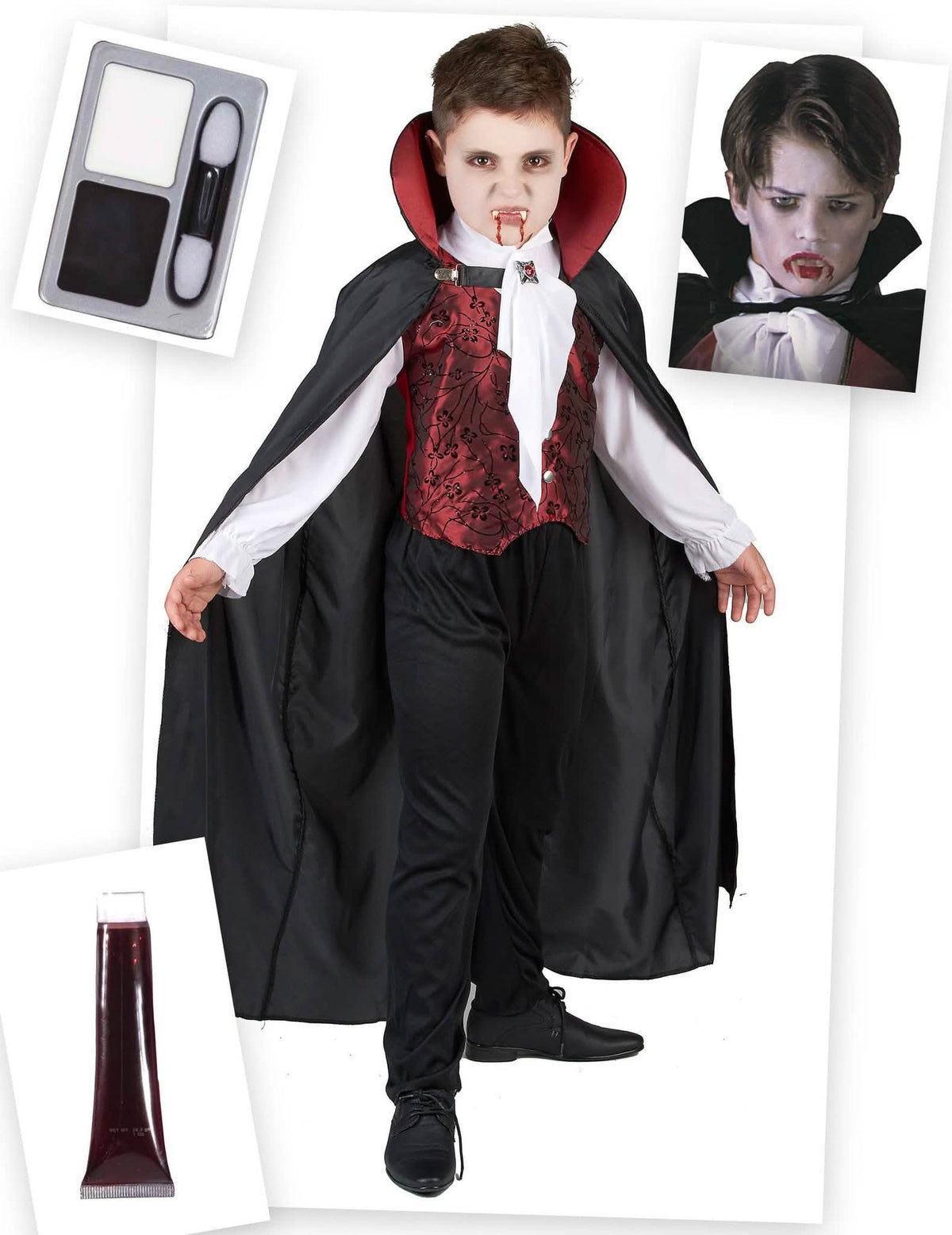 Pack disfraz vampiro Halloween niño