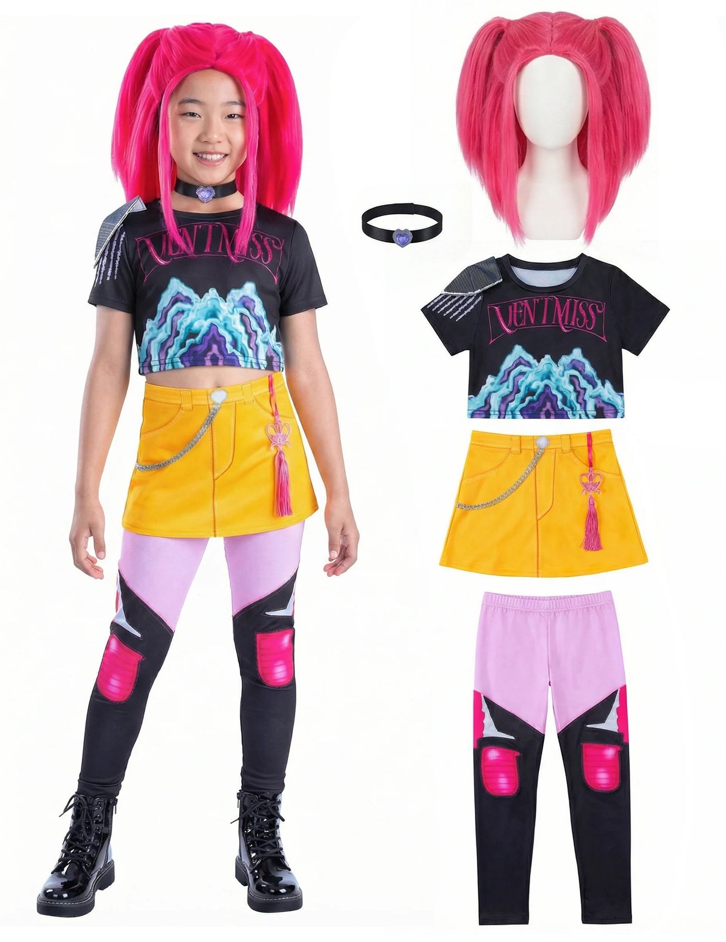 Kit de disfraz y peluca Mira Kpop Demon Hunter™ para niña