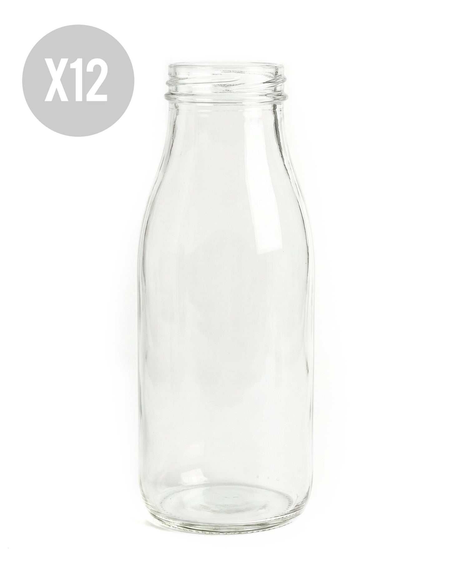 12 botellas de vidrio Candy bar
