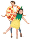Disfraz de pareja de pizza y piña para padres e hijos
